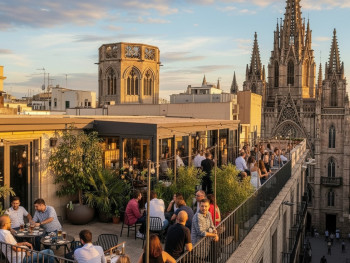 Rooftop terraces over the Gothic Quarter Rooftop terraces over the Gothic Quarter