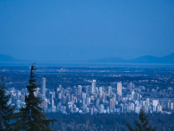 Vancouver cityscape from Burnaby Mountain at night Vancouver cityscape from Burnaby Mountain at night