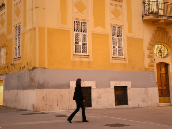 Calm Prati street near the Vatican at golden hour Calm Prati street near the Vatican at golden hour