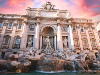 Trevi Fountain at evening Trevi Fountain at evening