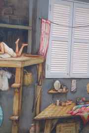 A mix of art and reality on Singapore's lively streets.