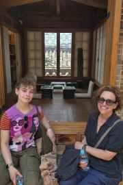 A quiet moment outside a traditional Korean room in Seoul.