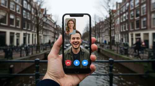 gadget,communication device,electronic device,telephony,mobile phone,portable communications device,facial expression,mobile device,smartphone,display device,technology,telephone,selfie,iphone,happiness