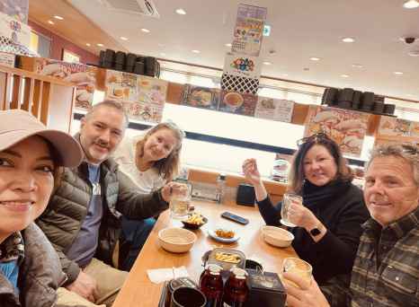 Sushi & Cheers with New Friends!