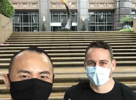 A Symbol of Transformation – Standing by the Butterfly Sculpture!