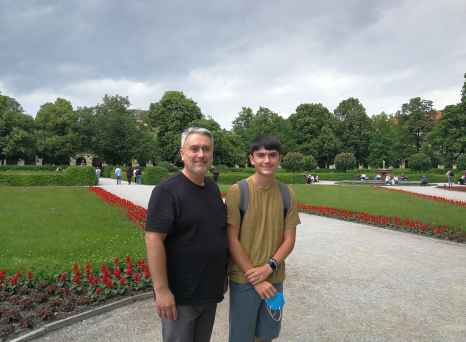 Father-Son Moments in the Court Garden!