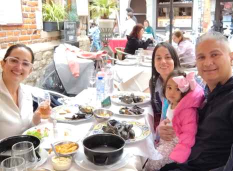 Family Feast with Mussels and Laughter