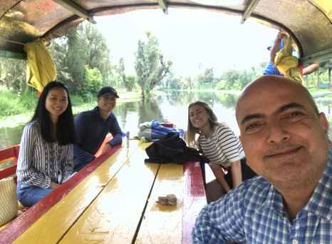 Relaxing on the water with friends