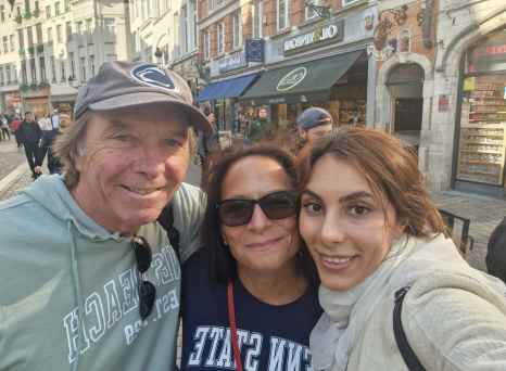 Friendly moments with new friends in Europe