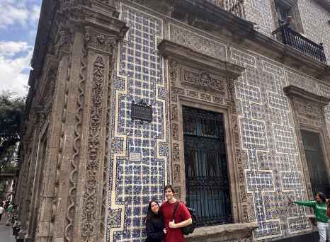 Embraced by the Blue Tiled Beauty