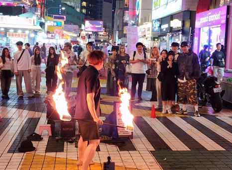 A Dazzling Night: Fire Dance on the Streets