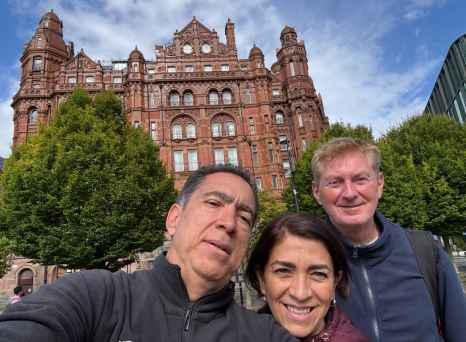 Charmed Encounters in Front of an Iconic Castle