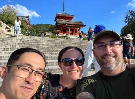 Admiring Japan’s ancient beauty under blue skies