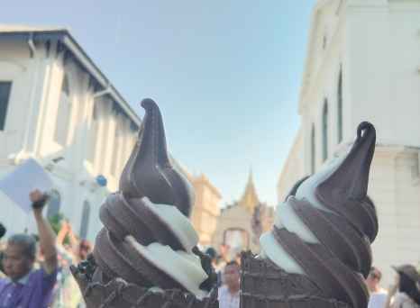 A Sweet Retreat: Ice Cream and Sunlit Streets