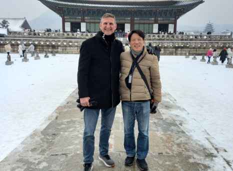 Warm Friendship Amidst a Winter Wonderland