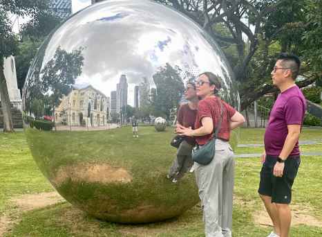 Embracing Reflection: A Dance with Silver