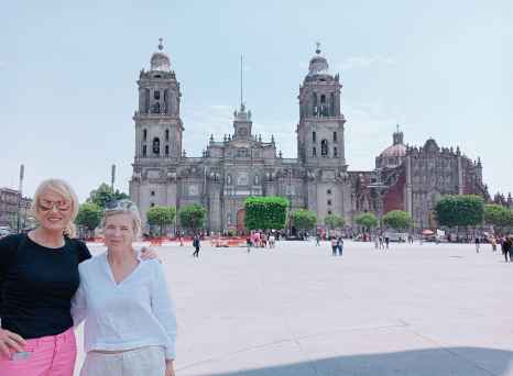 Metropolitan Cathedral in Mexico City seen from the main square.