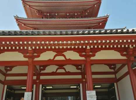Two people standing in front of Sensō-ji Temple in Tokyo, Japan.