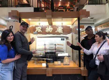 A moment of discovery at a sword exhibit in Osaka.