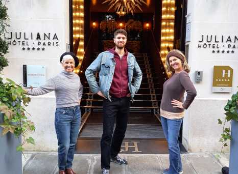 Posing Proudly at the Juliana Hotel Paris