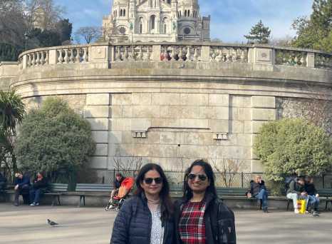 Striking a Pose Beneath the Basilica’s Grandeur
