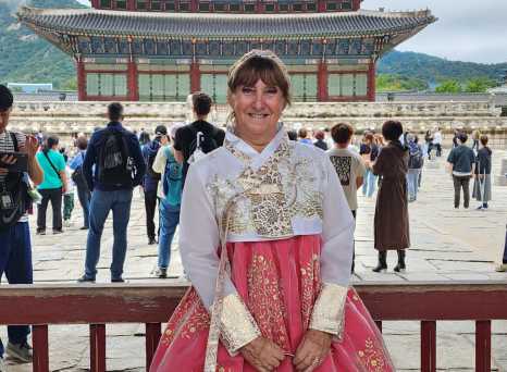 Embracing Tradition in Vibrant Hanbok