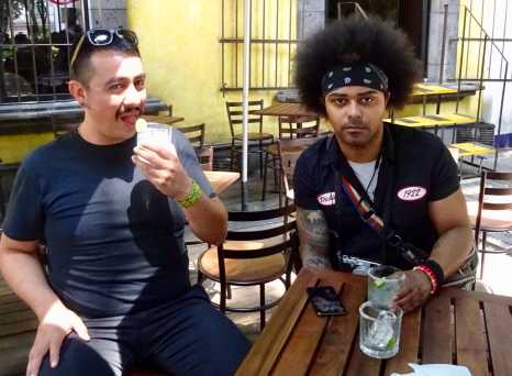 Enjoying a relaxed afternoon with local drinks and good company