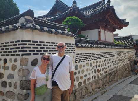 Joyful Wanderers in a Timeless Village