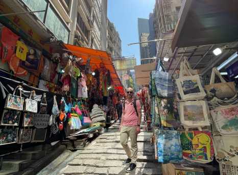 Strolling Through a Sunlit Bazaar