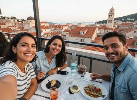 Golden-Hour Dining Above the Adriatic