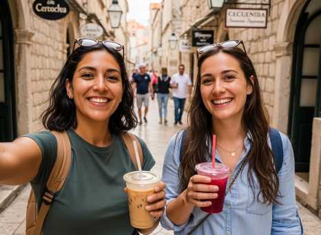 Sipping Fresh Juices While Wandering Historic Stone Streets