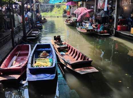 Tranquil Waters: A Market's Symphony