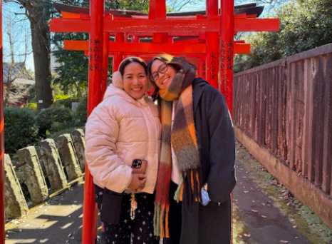 Winter Smiles in a Shrine's Embrace