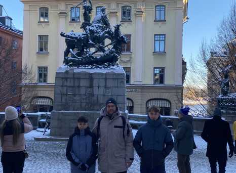 Winter's Embrace in a Timeless Square