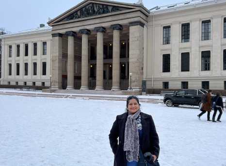 Winter Welcome at the Grand Facade