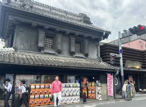 Strolling Through a Historic Street Scene