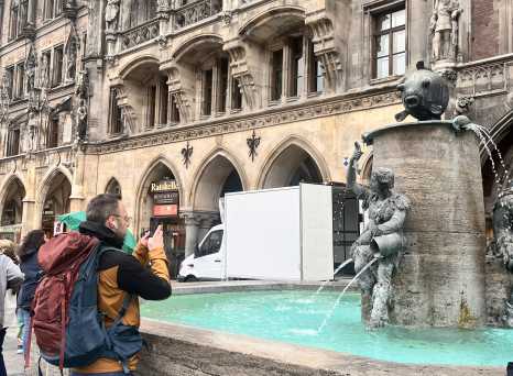 Capturing Memories by the Historic Fountain