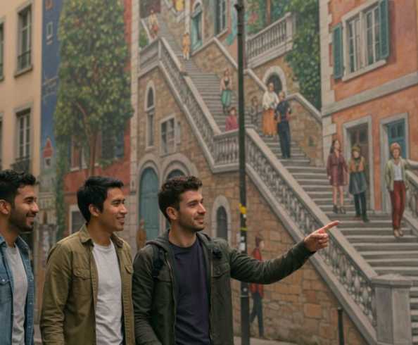 wall,happiness,pedestrian,travel