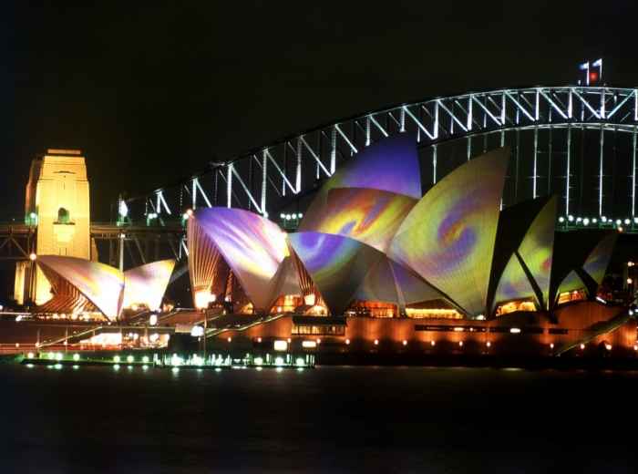 See the lights at the Sydney Vivid Festival