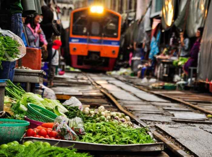 Maeklong Railway Market