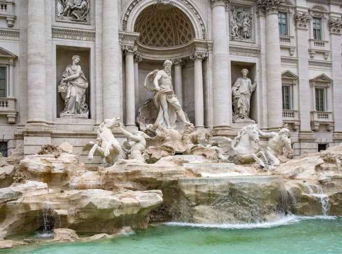 Walk to the Trevi Fountain in the afternoon