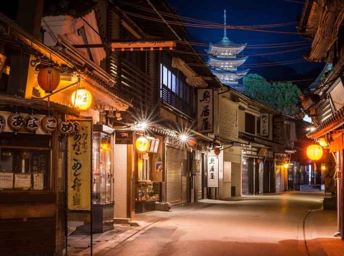 Machiya Street in Miyajima Island