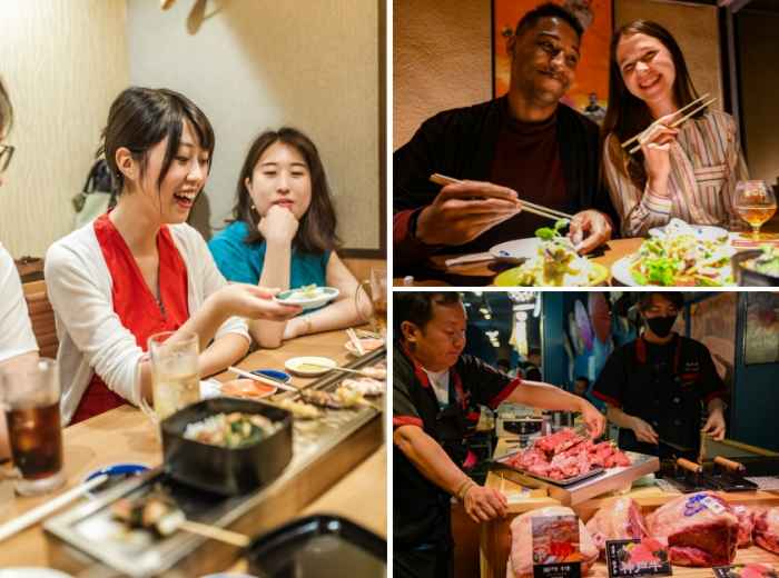 Travelers enjoying a Kyoto food tour