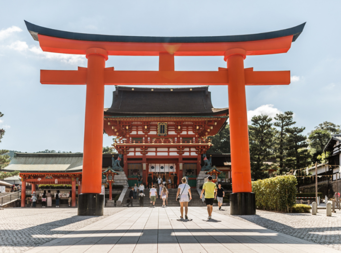 Red Torii gate at Fushimi Inari Shrine - Kyoto