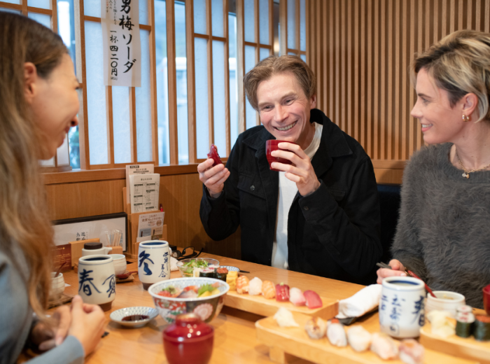 The tour guides in Tokyo are genuine food enthusiasts