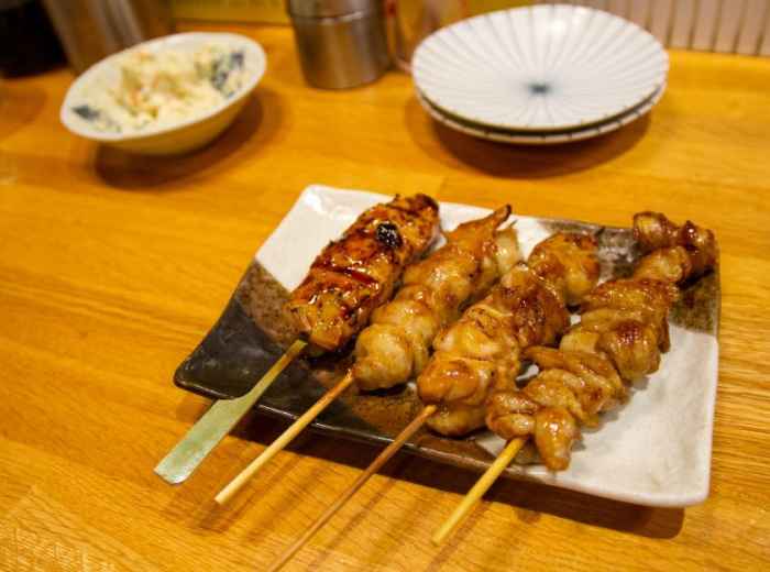 A favorite dish to try at Gonpachi is the yakitori skew
