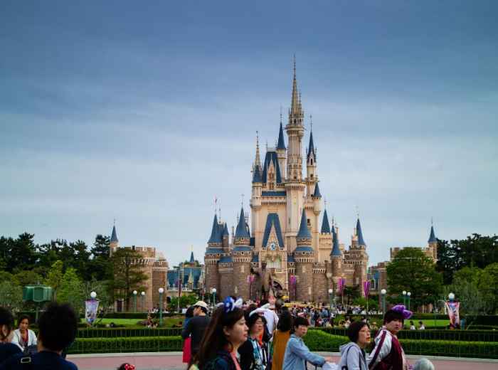 Tourists at Tokyo Disneyland, Japan