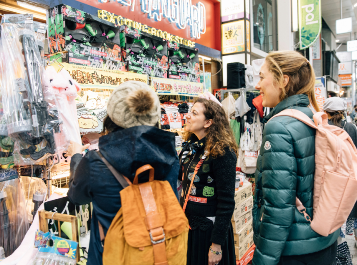 Tourists in Tokyo shopping, Japan