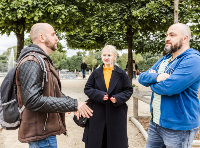 Tourists enjoying Paris tours
