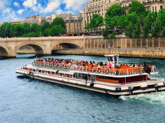 The Seine is walking distance from the Eiffel Tower